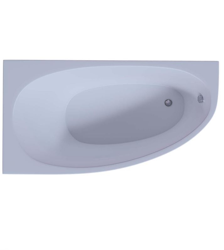 Акриловая асимметричная ванна Aquatek Eco-Friendly Дива 150х90 с ножками в комплекте