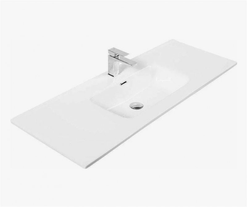 Раковина BelBagno керамическая  121x46 см мебельная  белая