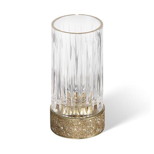 Decor Walther Rocks SMG Стакан настольный, граненое стекло, с кристаллами Swarovski, цвет: золото матовое