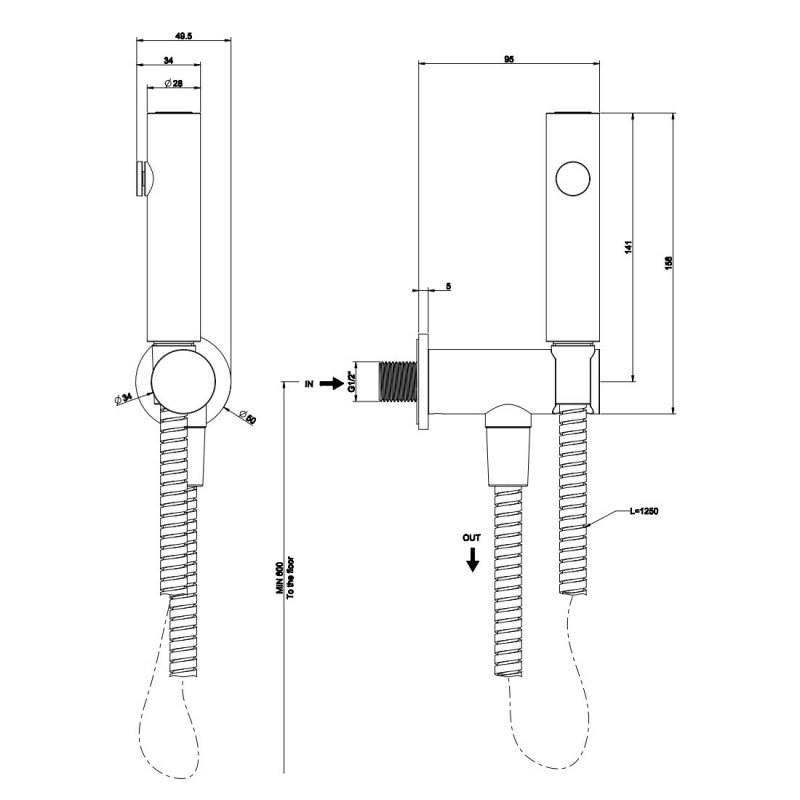 Гигиенический душ Gessi Anello sanitary