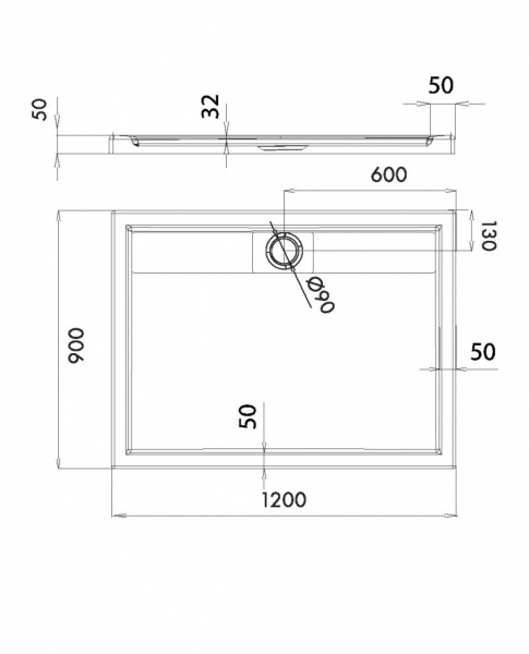 Поддон для душа OMNIRES BROOKLYN P