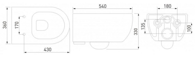 Унитаз BERGES подвесной EGO XL матовый жасмин Rimless 54 см, сиденье EGO XL Slim SO матовый жасмин, микролифт, быстросъем