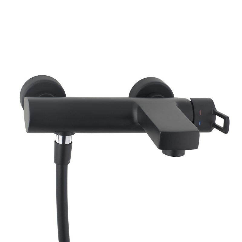 Смеситель для ванны/душа с душевой насадкой Paffoni RINGO (черный)