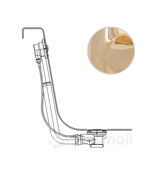 Слив-перелив BelBagno, цвет золото