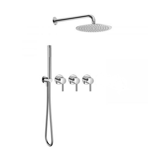 Душевая система AQUAme Siena Slim, встраиваемая, на 3 режима, с внутренней частью