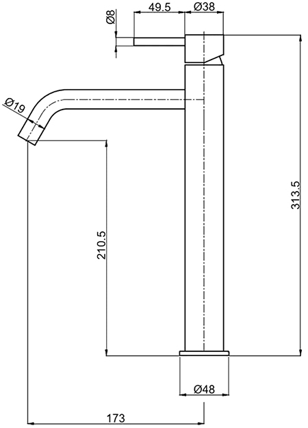 Смеситель для умывальника AQUAme Siena золото брашированное