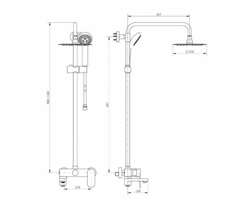 Душевая система Grocenberg Хром