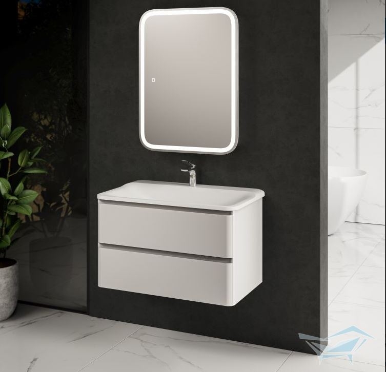 Комплект мебели AQUAme S4 80 + Раковина Solo 80, 80x45