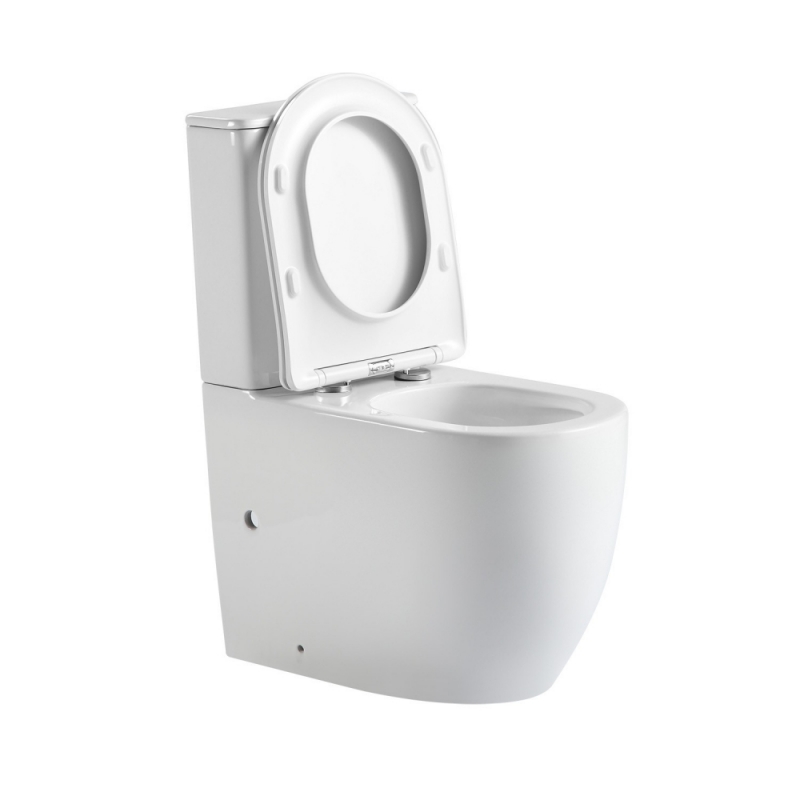 Унитаз ABBER Bequem компакт белый, безободковый, смыв торнадо 61*36