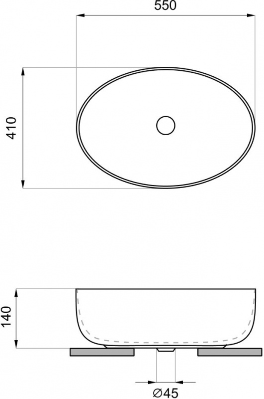 Умывальник Wellsee Belle Spa 3.0  55*41*14