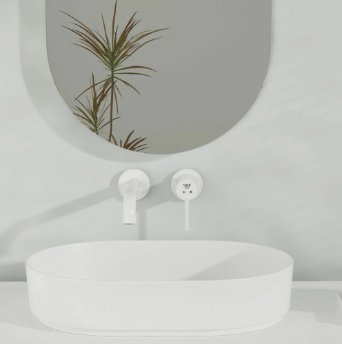 Смеситель  для умывальника скрытый монтаж Vieir белый цвет