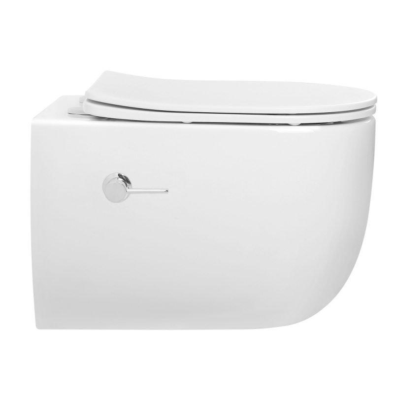 Унитаз-биде ABBER Bequem  подвесной белый, безободковый, смыв торнадо