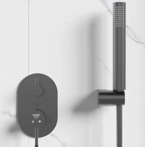 Душевая система Vieir с изливом в цвете графит