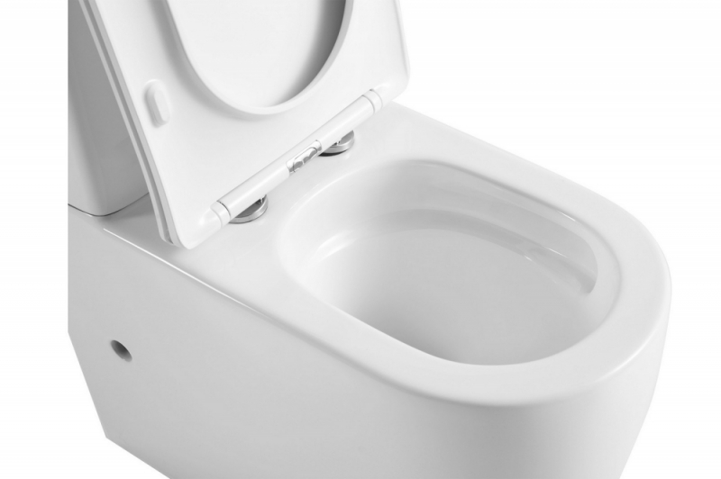 Унитаз ABBER Bequem компакт белый, безободковый, смыв торнадо 61*36