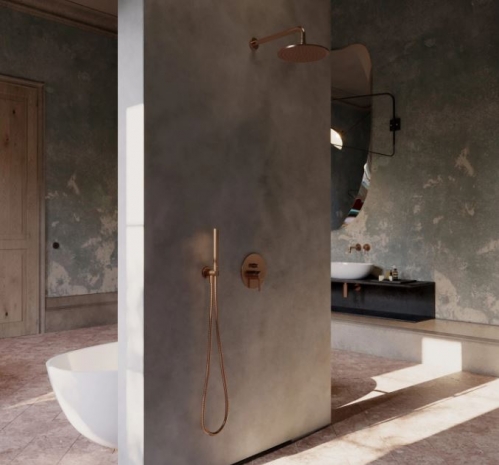 Душевая система скрытого монтажа Omnires Y брашированная медь