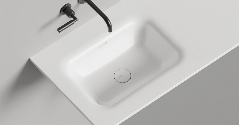 Раковина столешница Salini ONDA FLOW OVAL КОНСТРУКТОР (S-Stone, матовый)100 на 60