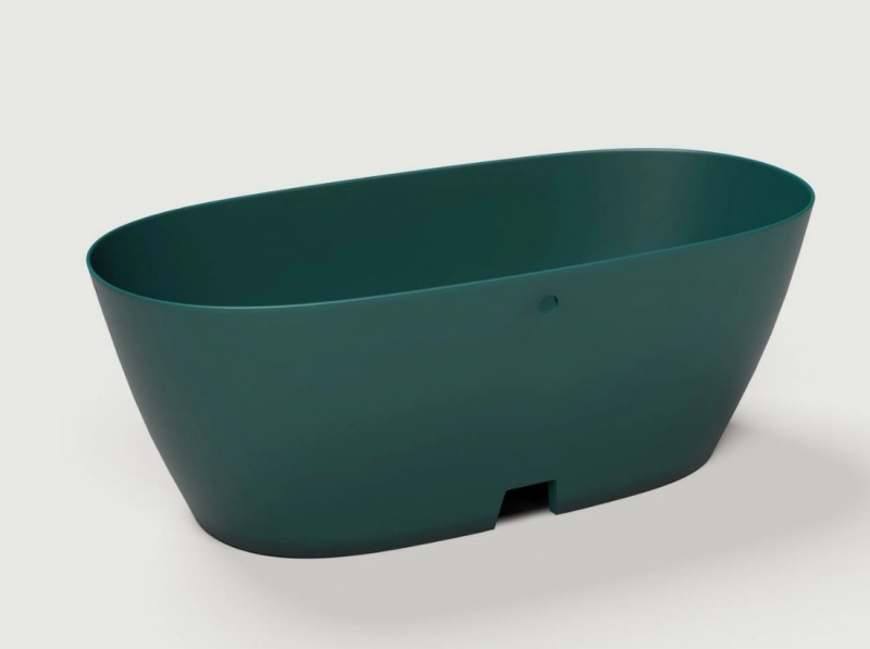 Ванна каменная Salini Sofia Light, S-Sense (глянцевый) в цвете RAL, с отверстием под перелив