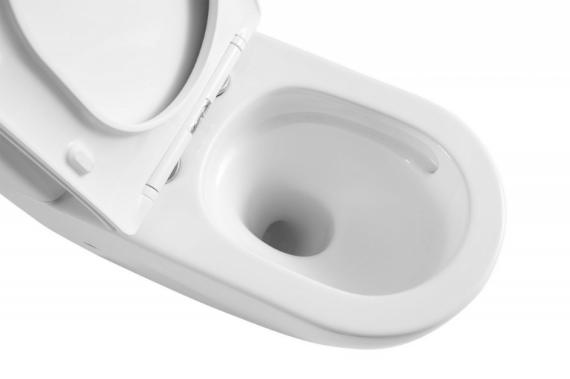 Унитаз ABBER Bequem компакт белый, безободковый, смыв торнадо 61*36