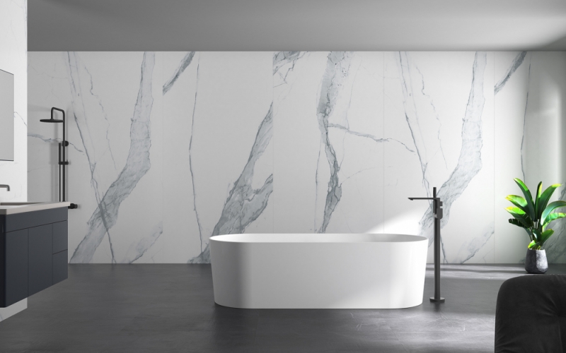 Ванна  ABBER Stein белая матовая 180*75