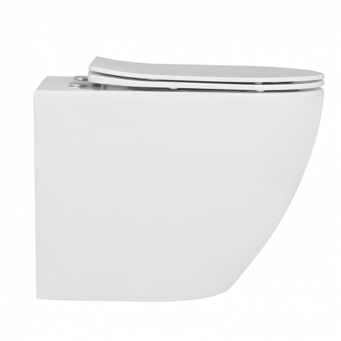 Унитаз ABBER Bequem  приставной белый, безободковый