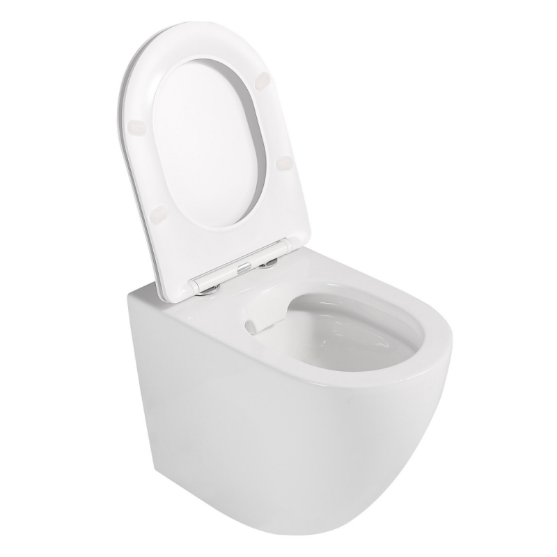 Унитаз ABBER Bequem  приставной белый, безободковый