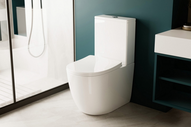 Унитаз ABBER Bequem компакт белый, безободковый, смыв торнадо 61*36