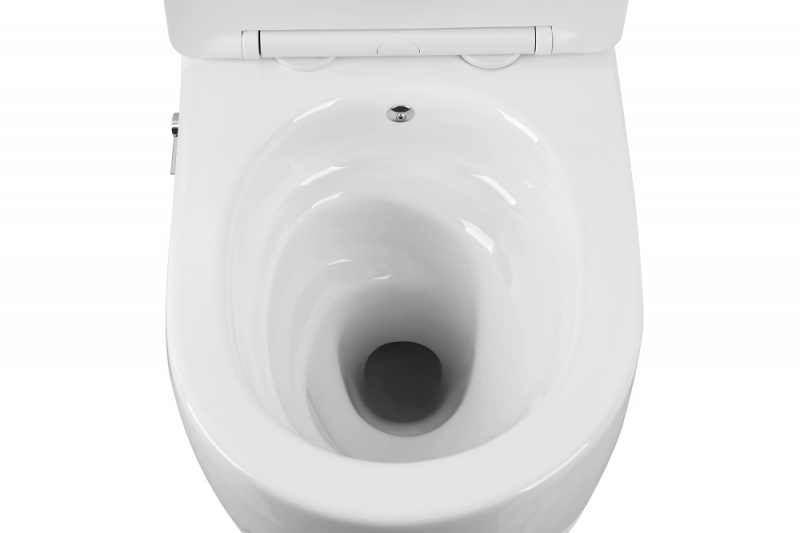 Унитаз-биде ABBER Bequem  подвесной белый, безободковый, смыв торнадо