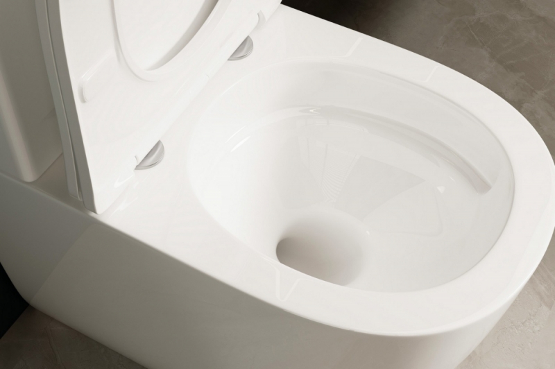 Унитаз ABBER Bequem компакт белый, безободковый, смыв торнадо 61*36