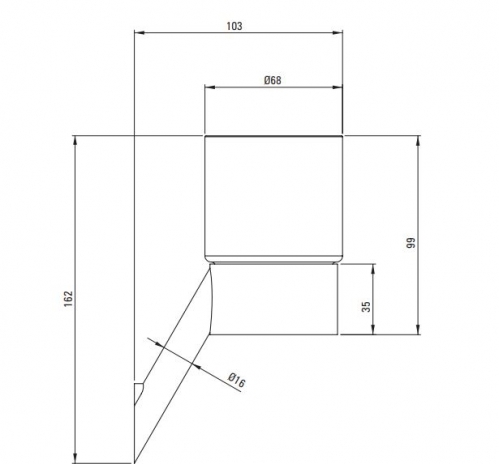 Deante Silia Nero Стакан для щеток настенный, черный