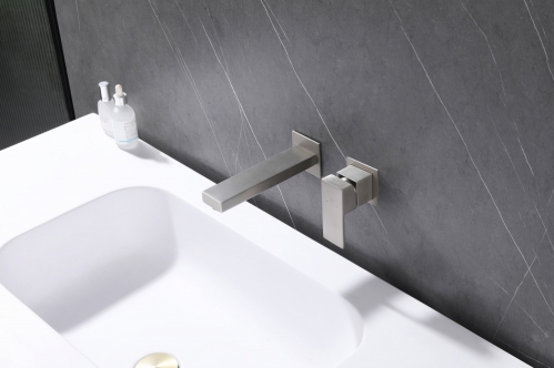 Смеситель ABBER Daheim для раковины скрытого монтажа, сатин