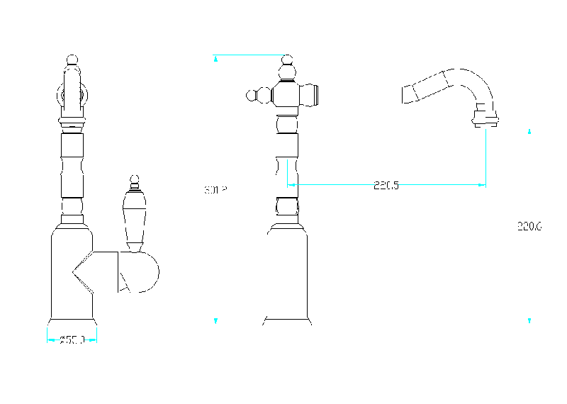 Смеситель Boheme Tradizionale Chromo, хром