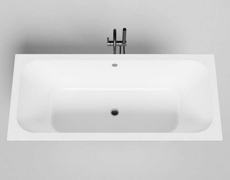 Ванна из искусственного камня Salini Orlanda Axis Kit 190x80, S-Sense белый матовый