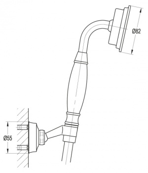 Встриваемая система для душа CEZARES LIBERTY, хром