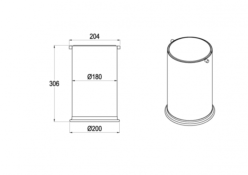 Ведро для мусора с вращающейся крышкой Copper Brushed