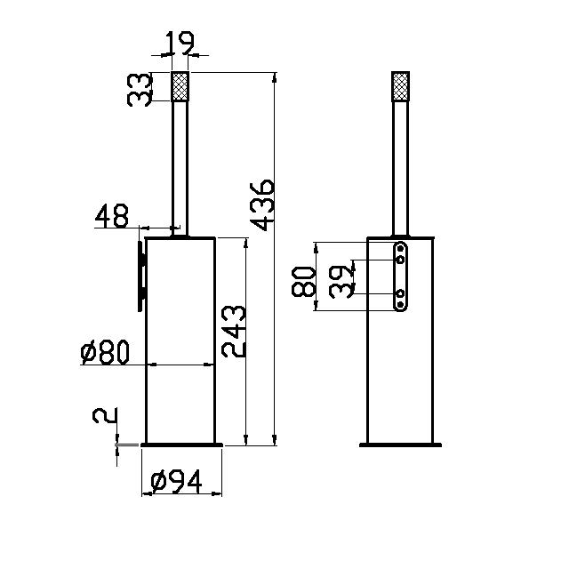Напольный ерш Boheme UNO COPPER BRUSHED