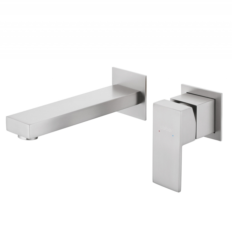 Смеситель ABBER Daheim для раковины скрытого монтажа, сатин