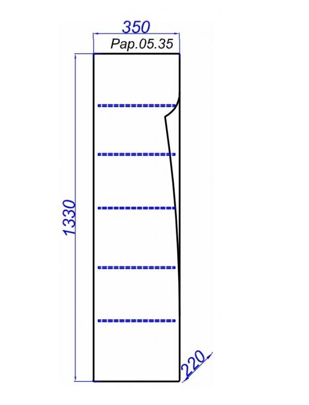 Шкаф-пенал подвесной Aqwella Papyrus белый (с экспозиции салона)