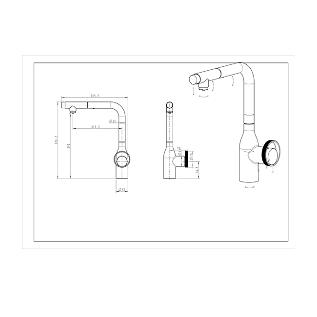 Смеситель PAULMARK URBAN  (вороненая сталь/беретта)