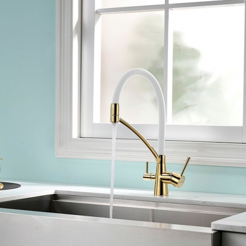 Смеситель PAULMARK SIEGEN  (золото/белый)