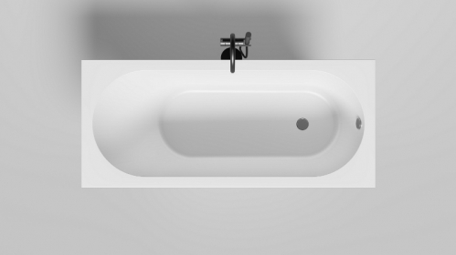 Ванна из искусственного камня Salini Ornella 180x80, S-Sense белый глянцевый