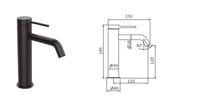 Смеситель для раковины GRB MIXERS TIME