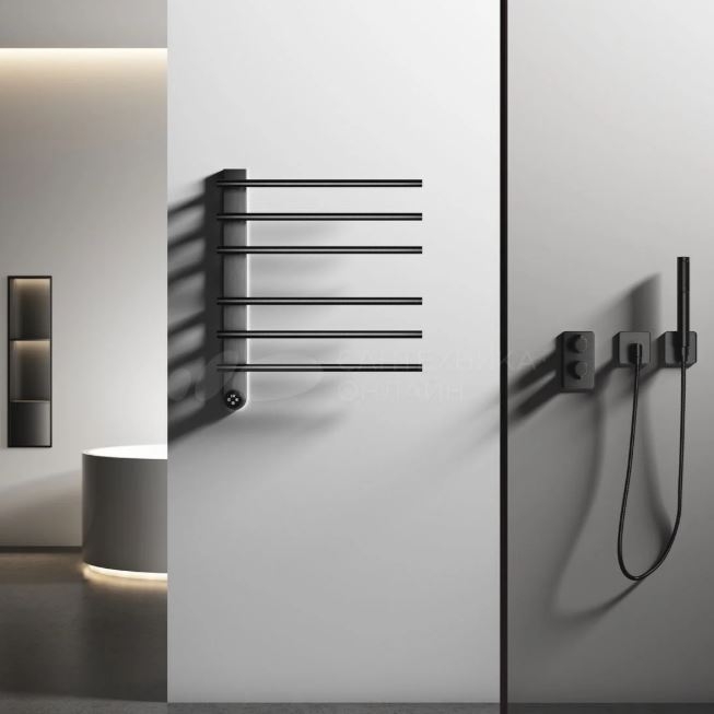 Полотенцесушитель электрический AQUAme  52*62 графит