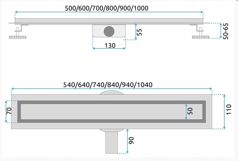 Душевой трап Rea Neox Pro 700 графит