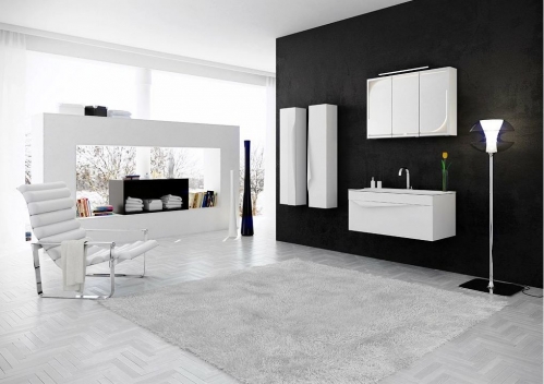 Шкаф-пенал подвесной Aqwella Papyrus белый (с экспозиции салона)