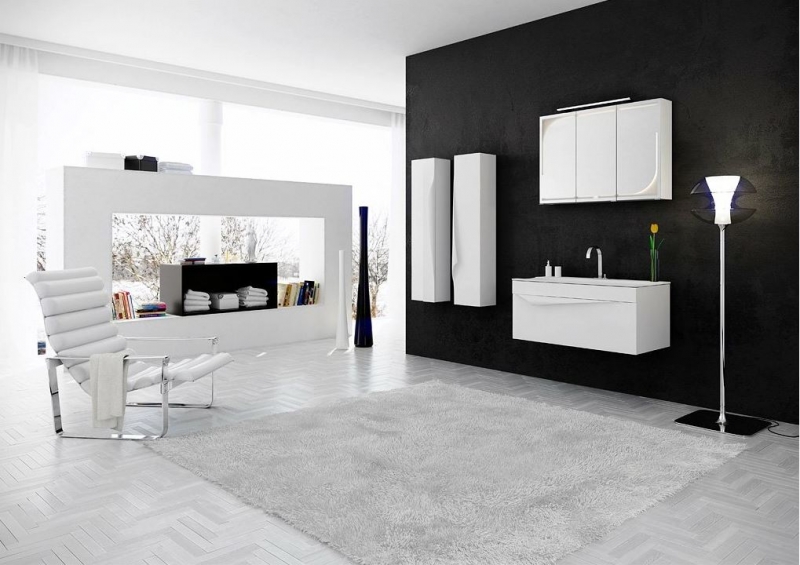 Шкаф-пенал подвесной Aqwella Papyrus белый (с экспозиции салона)