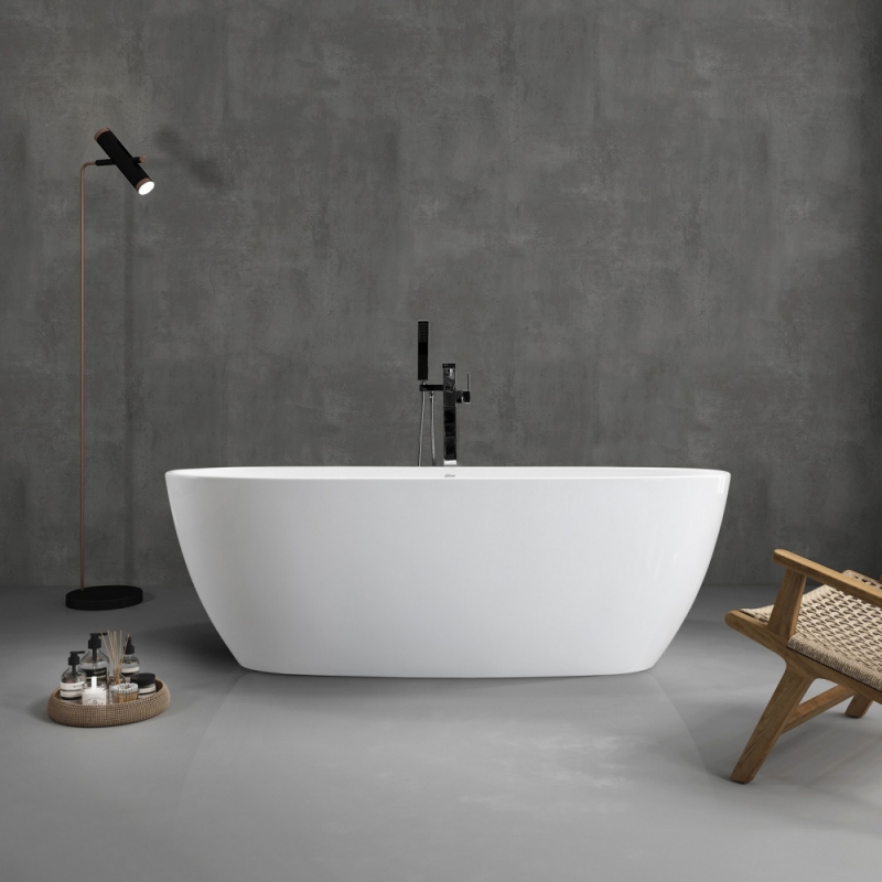 Акриловая ванна ABBER 170*80 см белая