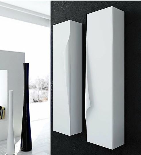 Шкаф-пенал подвесной Aqwella Papyrus белый (с экспозиции салона)