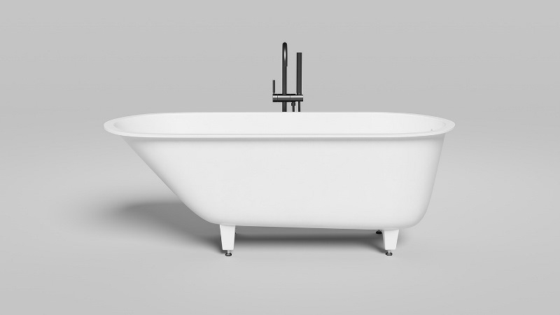 Ванна из искусственного камня Salini Ornella 180x80, S-Sense белый глянцевый