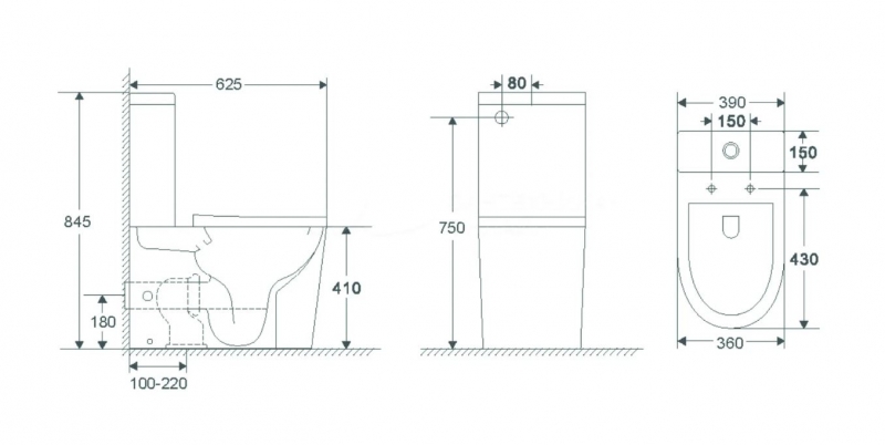 Напольный унитаз Terminus Аврора безободковый c торнадо