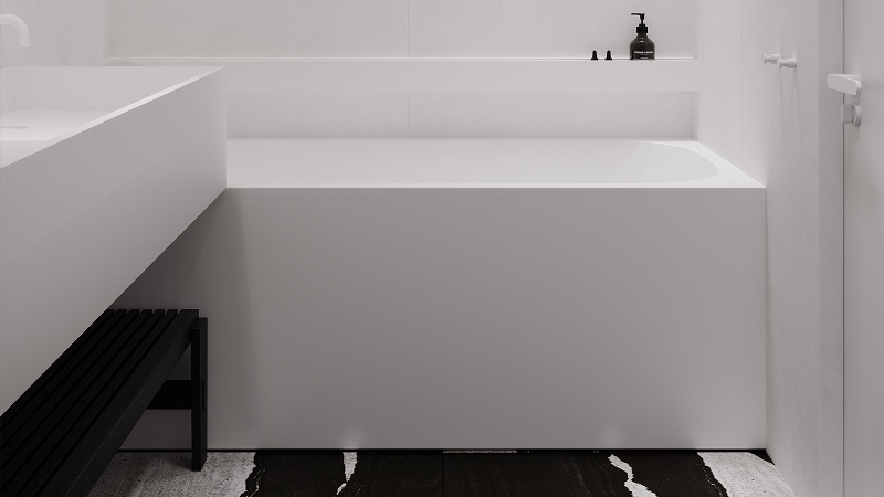 Ванна из искусственного камня Salini Ornella 180x80, S-Sense белый глянцевый